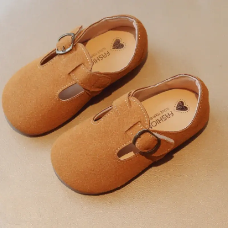 Spring Autumn Kids Leather Shoes Fashion Girls Single Shoes Casual Sneakers Soft Bottom Baby Shoes