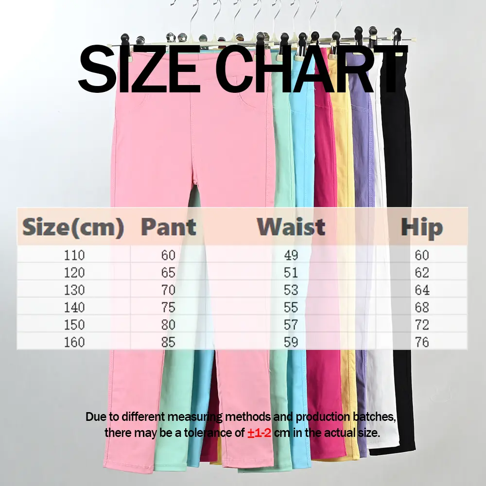 3-12Y Spring Summer Girls Pencil Pants Children Candy Colors Trousers Elastic Thin Baby Leggings Kids Slim Fit Imitation Jeans