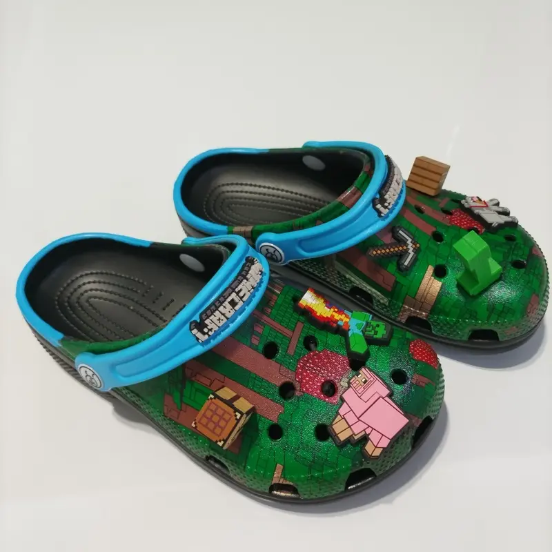 New 2025 Anime Surrounding Cave Themed Children's Shoes Outdoor Leisure Comfortable Anti-Slip Beach Trendy Play Gift for Kids
