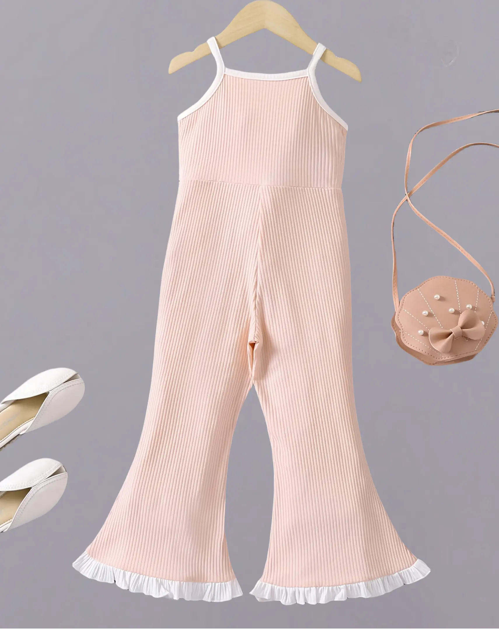 Fashion pit strip contrast color all-in-one sleeveless halter bell bottoms bow advanced sense of chic lace jumpsuit girls summer