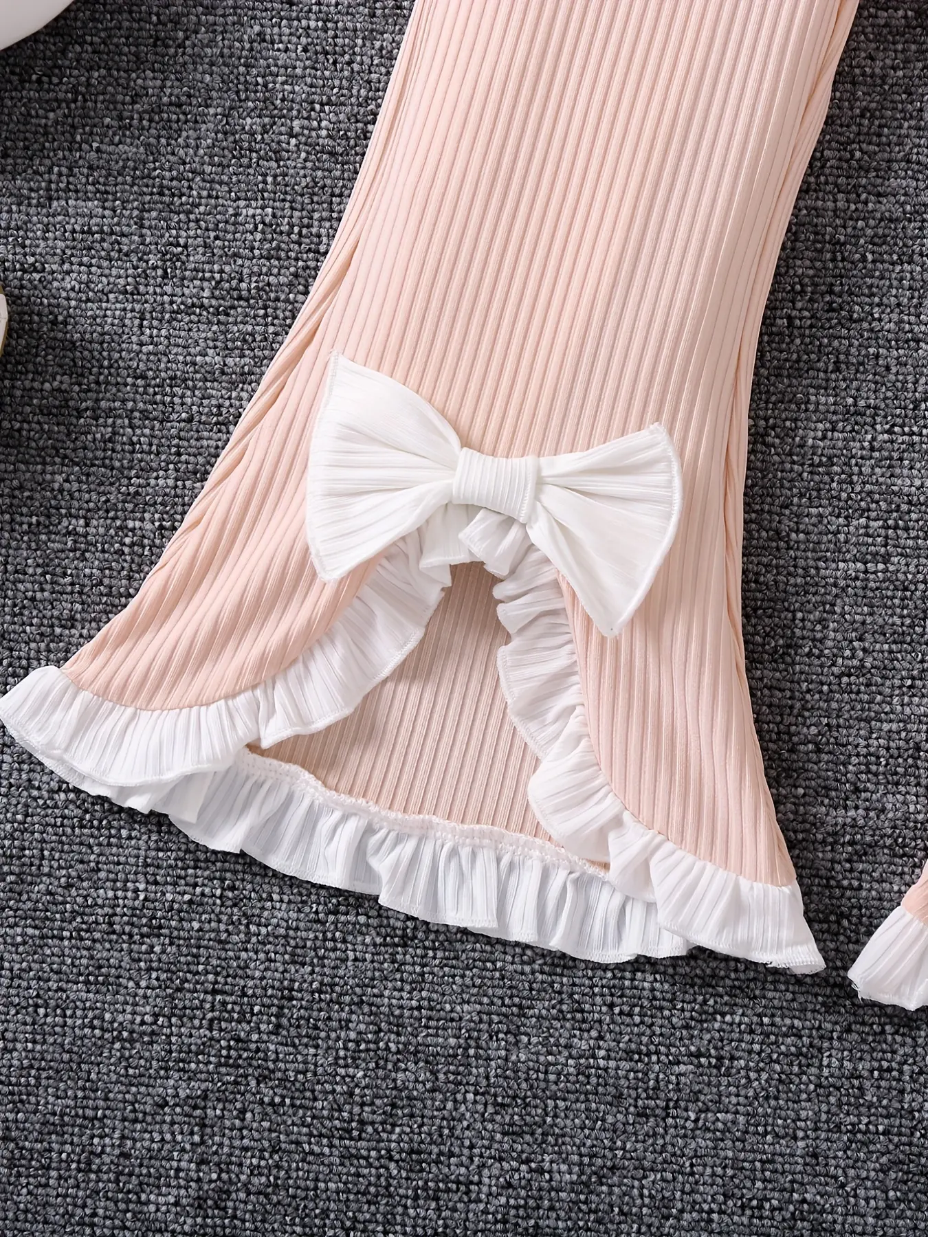 Fashion pit strip contrast color all-in-one sleeveless halter bell bottoms bow advanced sense of chic lace jumpsuit girls summer