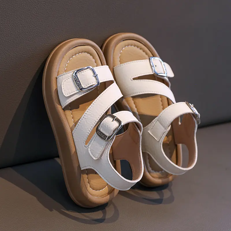 2025 New Children's Shoes, Girls' Fashion Open toed Fashion Sandals, Soft Bottom, Comfortable Velcro Buckle Design