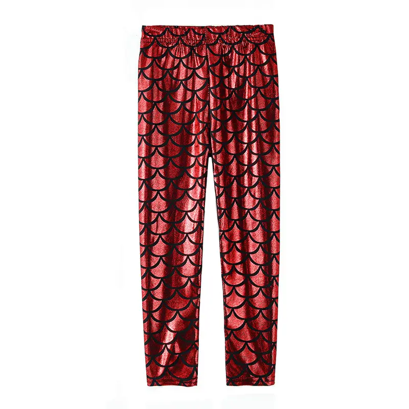 Girls Leggings Mermaid Leggings Girls Pants Kids Color Shiny Scale Slim Pants Kids Dance Performance Pants