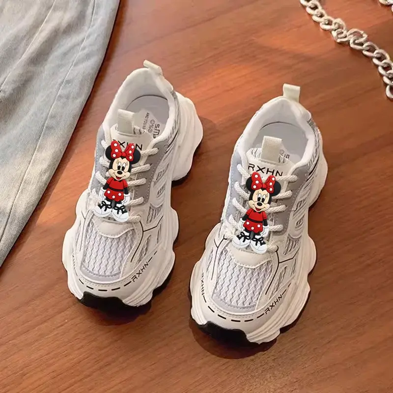 Disney Mickey Mouse New Platform Heightened Casual Shoes minnie Women Summer sports shoes  Mesh cartoon cute Breathable Sneakers