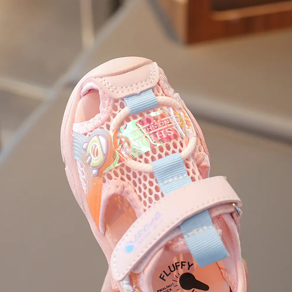 Korean Style Summer Sandals For Girls 2025 Trend Fashion Children's Sport Sandals Hollow Out Breathable Kid's Sandals