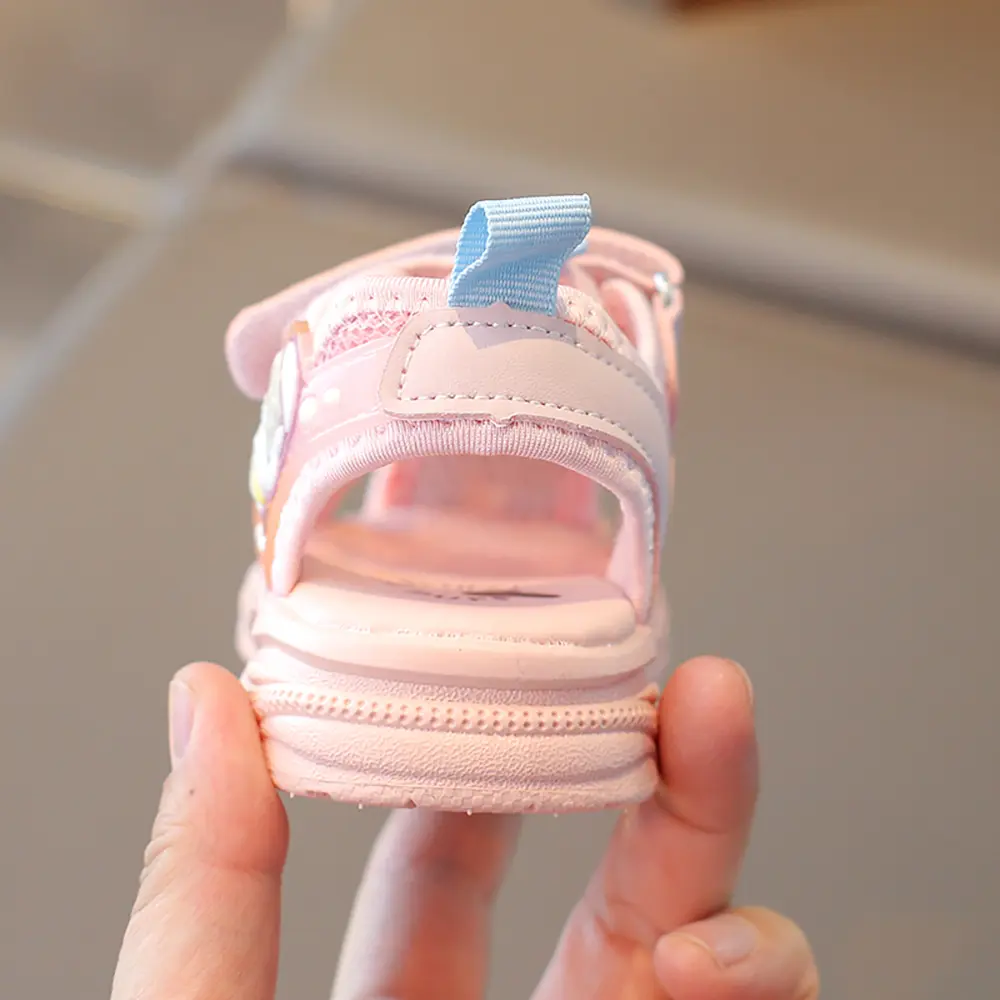 Korean Style Summer Sandals For Girls 2025 Trend Fashion Children's Sport Sandals Hollow Out Breathable Kid's Sandals