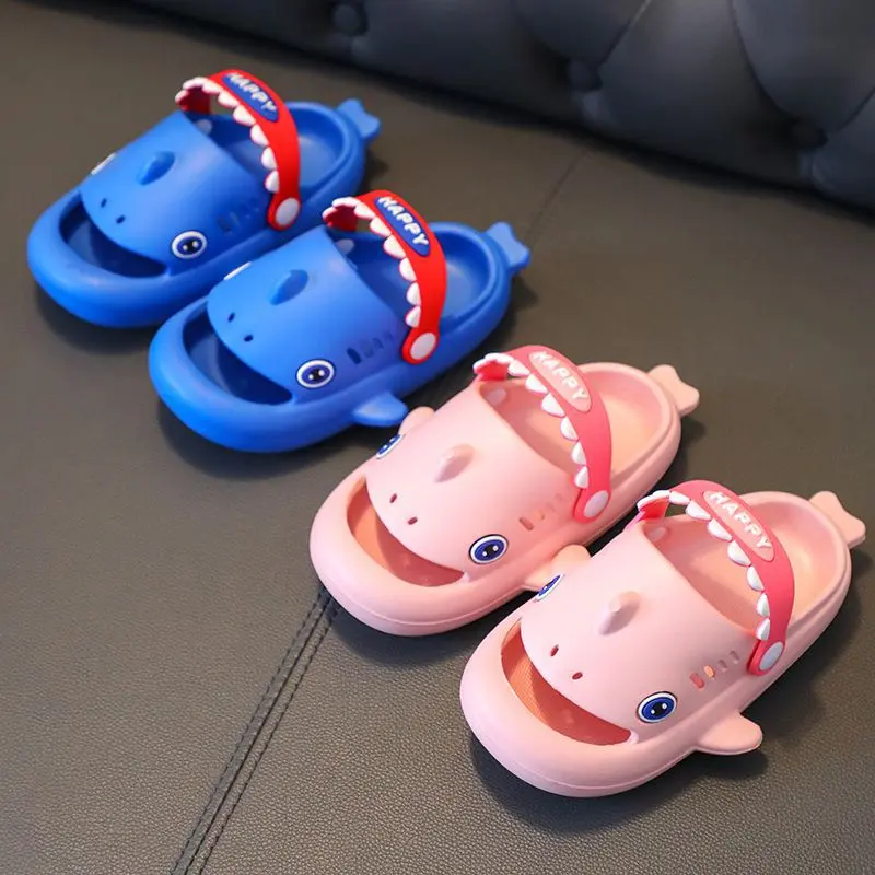 Megalodon Shark Slippers Summer EVA Waterproof Anti-slip Garden Shoes Boys And Girls Outdoor Casual Beach Sandals For Kids