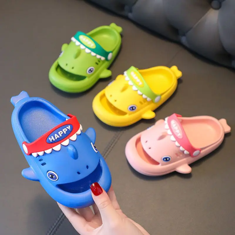 Megalodon Shark Slippers Summer EVA Waterproof Anti-slip Garden Shoes Boys And Girls Outdoor Casual Beach Sandals For Kids