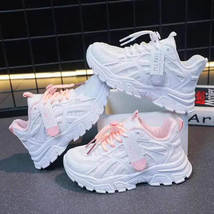 New 2023 Spring Summer Comfortable Breathable Running Shoes Children's Sneakers Student White Shoes Kids Casual Shoes