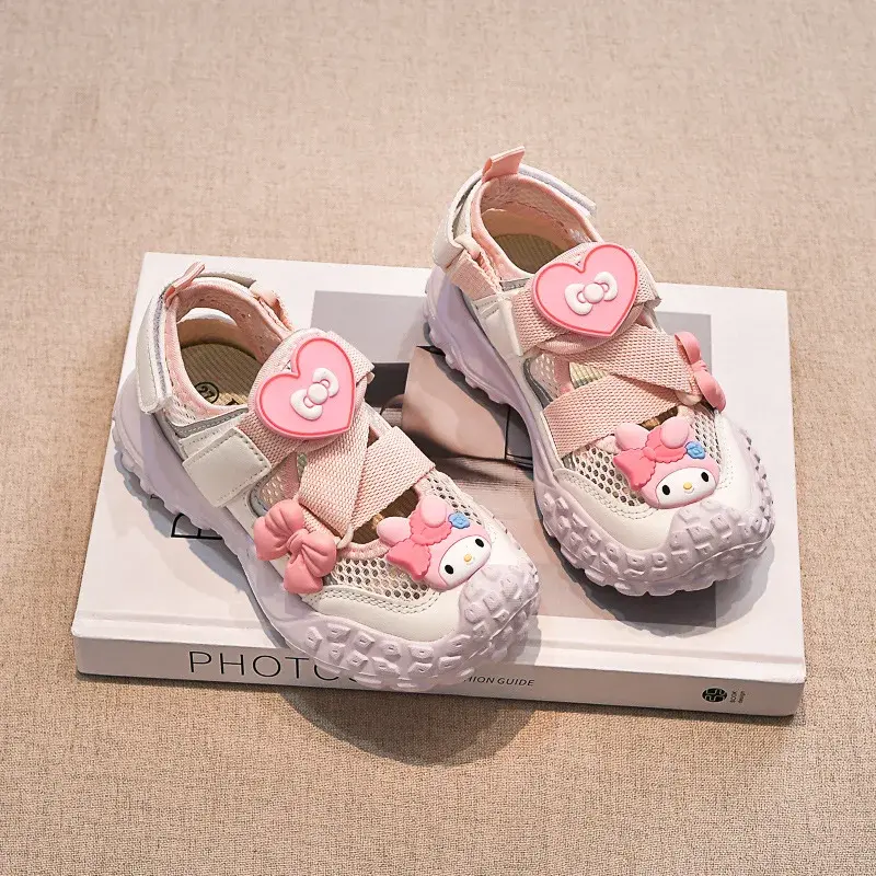 Cinnamoroll My Melody Girl Sports Sandals Sanrios Breathable Child Kawaii Cartoon Website All-Match Summer Breathable Girl Shoes