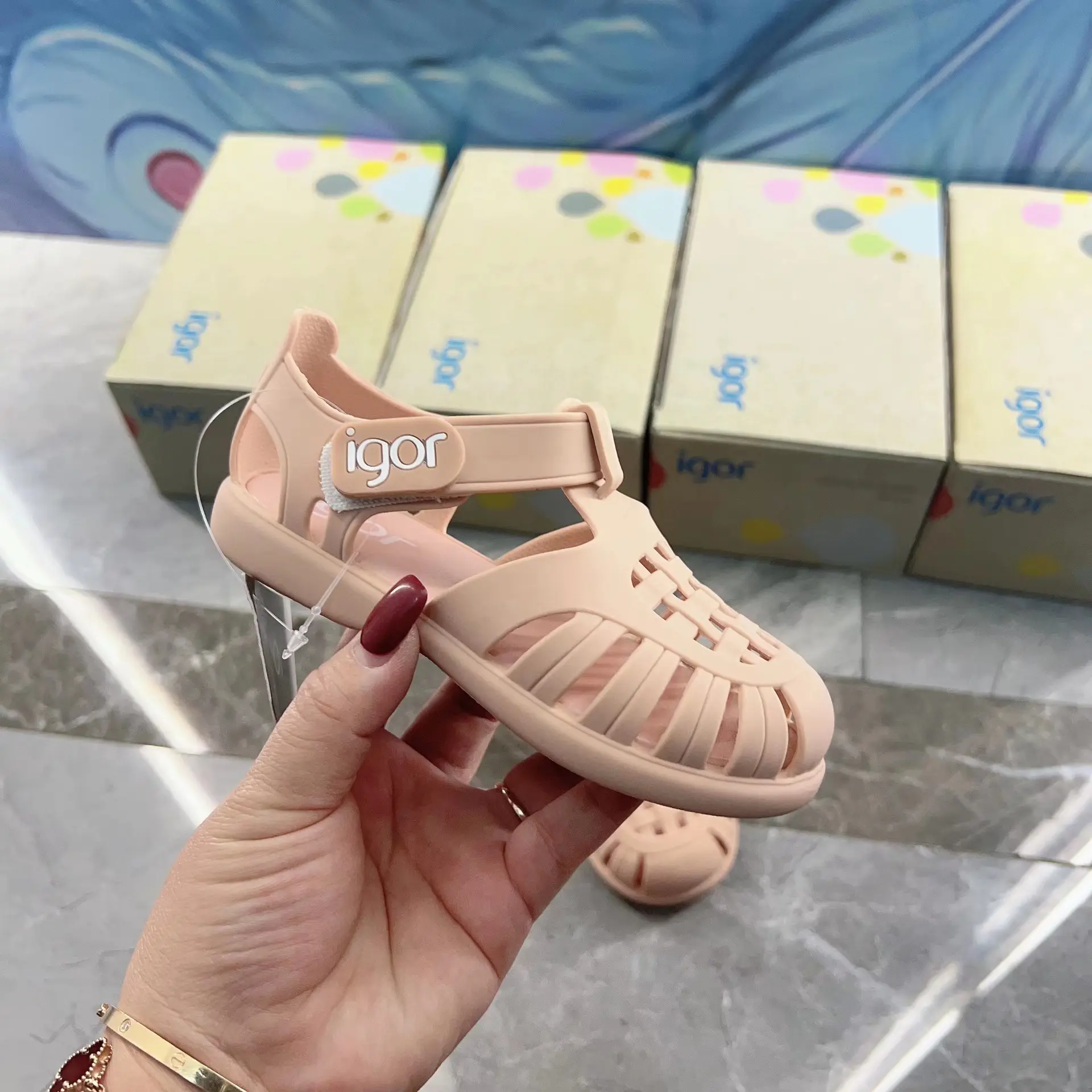 Boys Girls' Solid Color Casual Baotou Roman Sandals Baby Kids Jelly Beach Shoes Children's Soft Sole Non-slip Sandals SO125