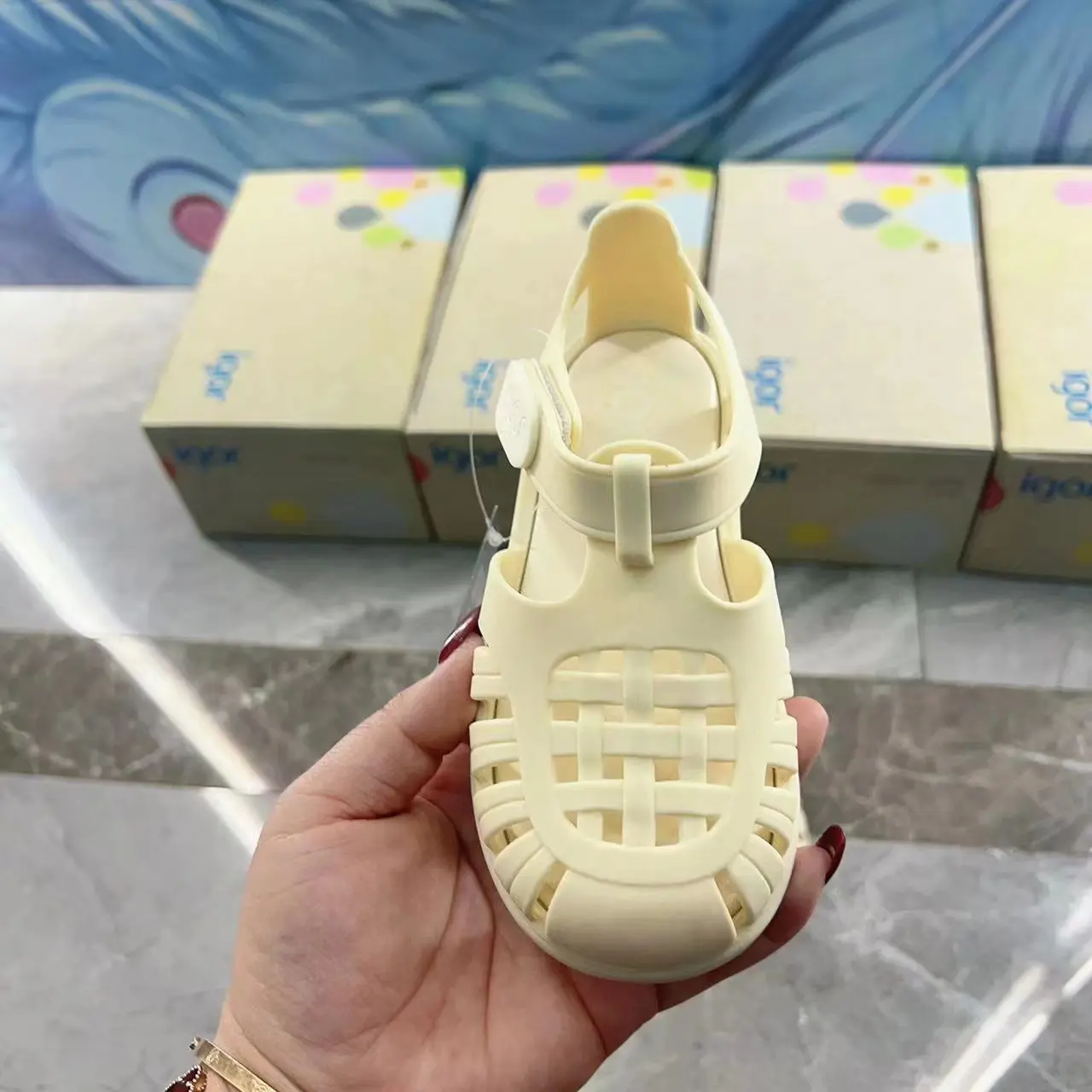 Boys Girls' Solid Color Casual Baotou Roman Sandals Baby Kids Jelly Beach Shoes Children's Soft Sole Non-slip Sandals SO125