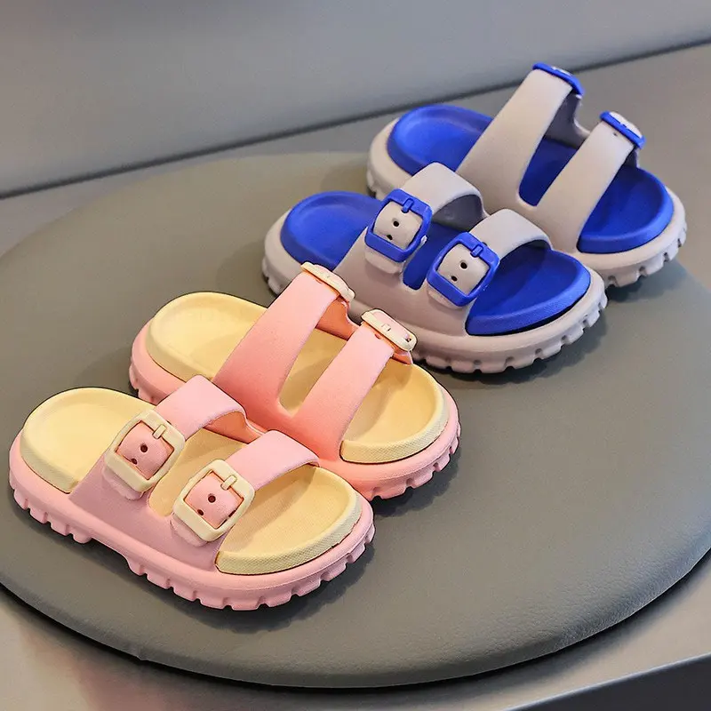 Children Slippers Summer EVA Boys Girls Baby Detachable Non Slip Home Soft Soled Slipper Simple Fashion Kids Beach Shoes Sandals