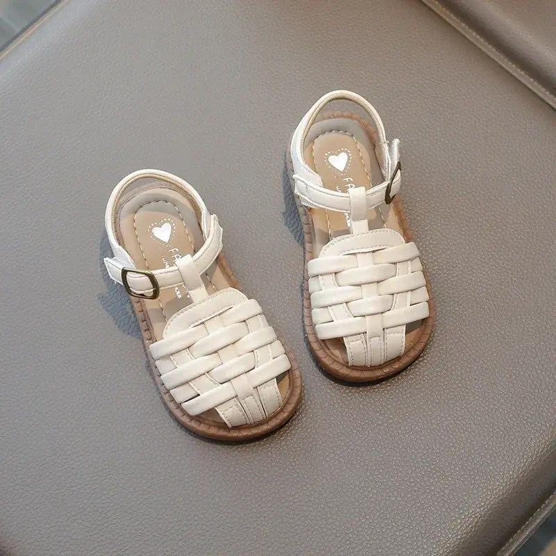 Kids Sandals 2025 Summer Sandals for Boy Fashion Children Cut-Outs Beach Shoes Braided Style Causal Walking Flat Sandals