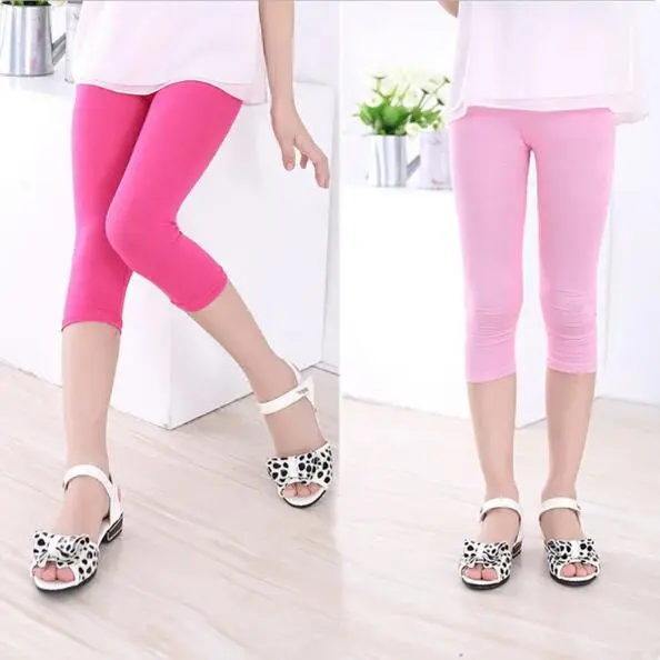 New children's summer wear leggings thin girls pants modal quality cotton pants