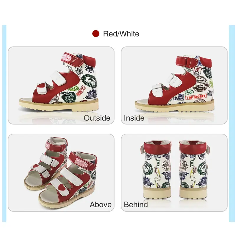 Ortoluckland Toddler Girls Summer Sandals Baby Orthopedic Shoes For Children Kids 2024 Korean Style Dance Pink Open Toe Footwear