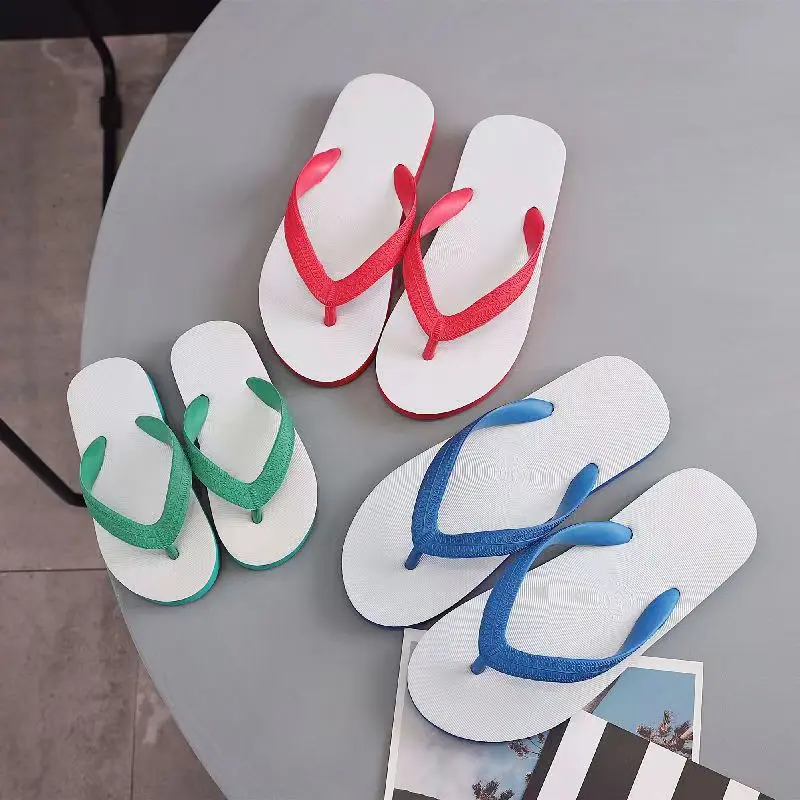 Children's slippers, fashionable parent-child flip flops, anti slip rubber sandals for boys and girls aged 3-12, beach sandals f