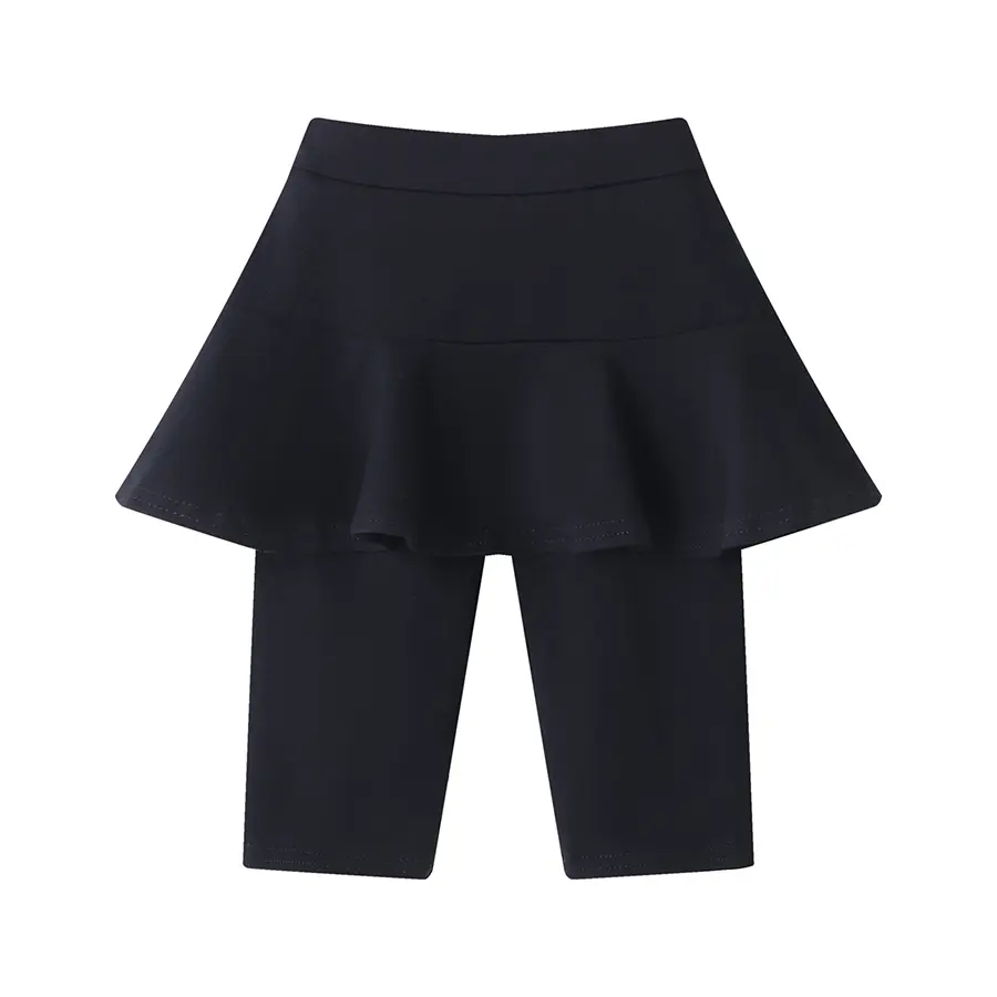 SheeCute Summer Girls Knee-length Skinny Cotton Leggings Baby Kids Candy Color Pants With Skrit RB001