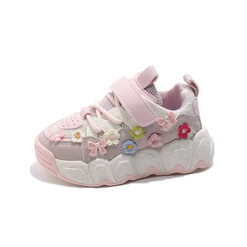 Kids'Casual Shoes My Melody PU Leather Summer Shoes For Girls Breathable Soft Thick Bottom White Pink Shoes Size 26-37