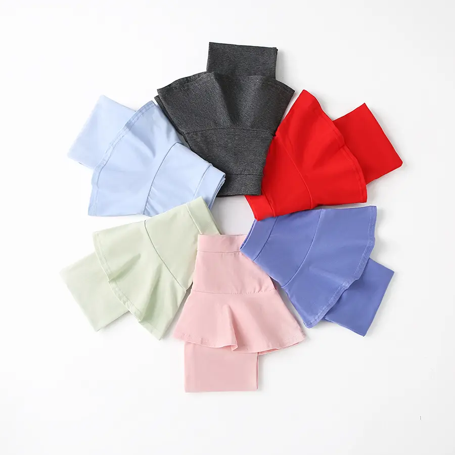 SheeCute Summer Girls Knee-length Skinny Cotton Leggings Baby Kids Candy Color Pants With Skrit RB001