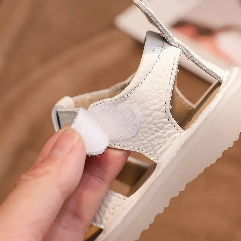 Summer Children Shoes Baby Girls Boys Genuine Leather Sandals Soft Sole Anti Slip Toddler Shoes Cartoon Kids Brach Sandals