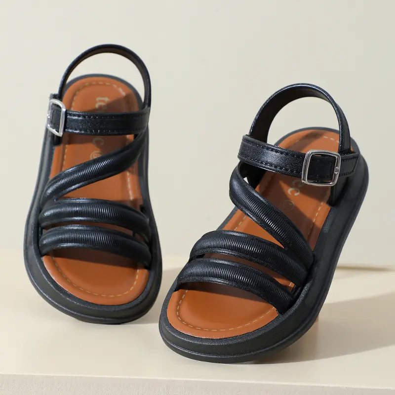 2025 new upgraded stylish and cute girls' sandals, elegant and versatile soft sole indoor and outdoor sandals, princess beach sh