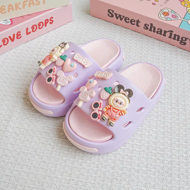 New Popular Cartoon Sunglasses, Versatile Eva Slippers for Boys and Girls, Fashionable Double Soft-Soled Non-Slip Sandals 831