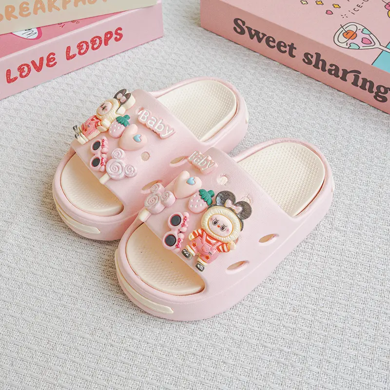New Popular Cartoon Sunglasses, Versatile Eva Slippers for Boys and Girls, Fashionable Double Soft-Soled Non-Slip Sandals 831