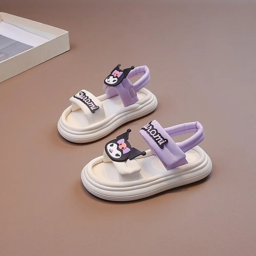 2025 Kuromi Sandal Girls Sanrio Kawaii Anime My Melody Shoes Girly Heart Summer Cute Cartoon Babys Slipper Korean Tide Kids Gift