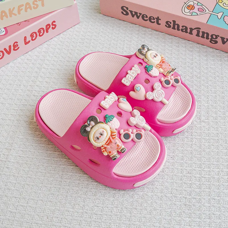 New Popular Cartoon Sunglasses, Versatile Eva Slippers for Boys and Girls, Fashionable Double Soft-Soled Non-Slip Sandals 831