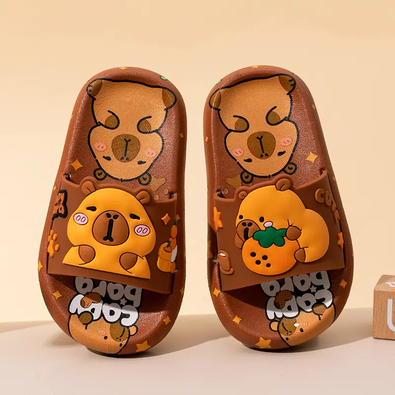 Cute Capibala children's summer slippers are lightweight, comfortable, non slip, soft soled, and suitable for home use