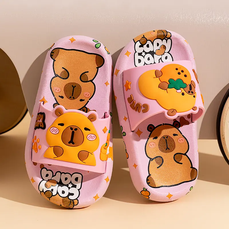 Cute Capibala children's summer slippers are lightweight, comfortable, non slip, soft soled, and suitable for home use