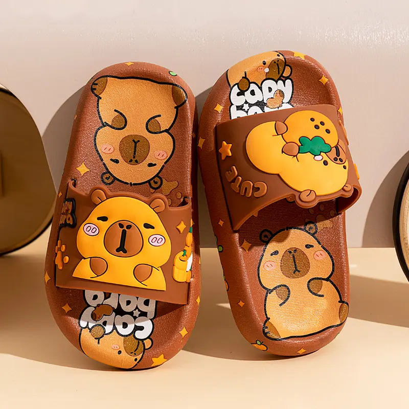 Cute Capibala children's summer slippers are lightweight, comfortable, non slip, soft soled, and suitable for home use