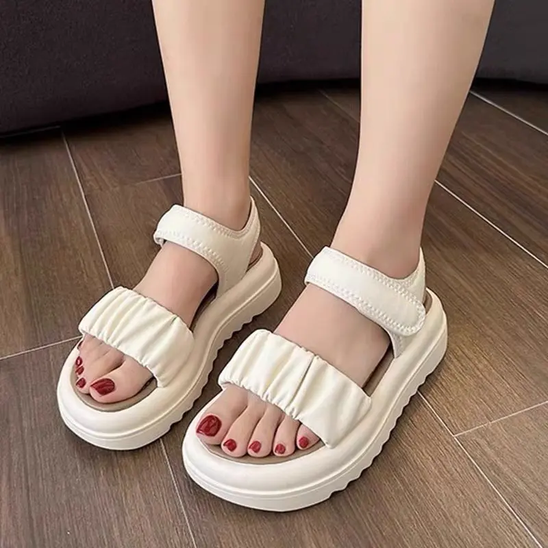 Summer Fashionable Casual and Comfortable Girls' Elegant and Cute Open-toe Wear-resistant Beach Thick-soled Non-slip Sandals