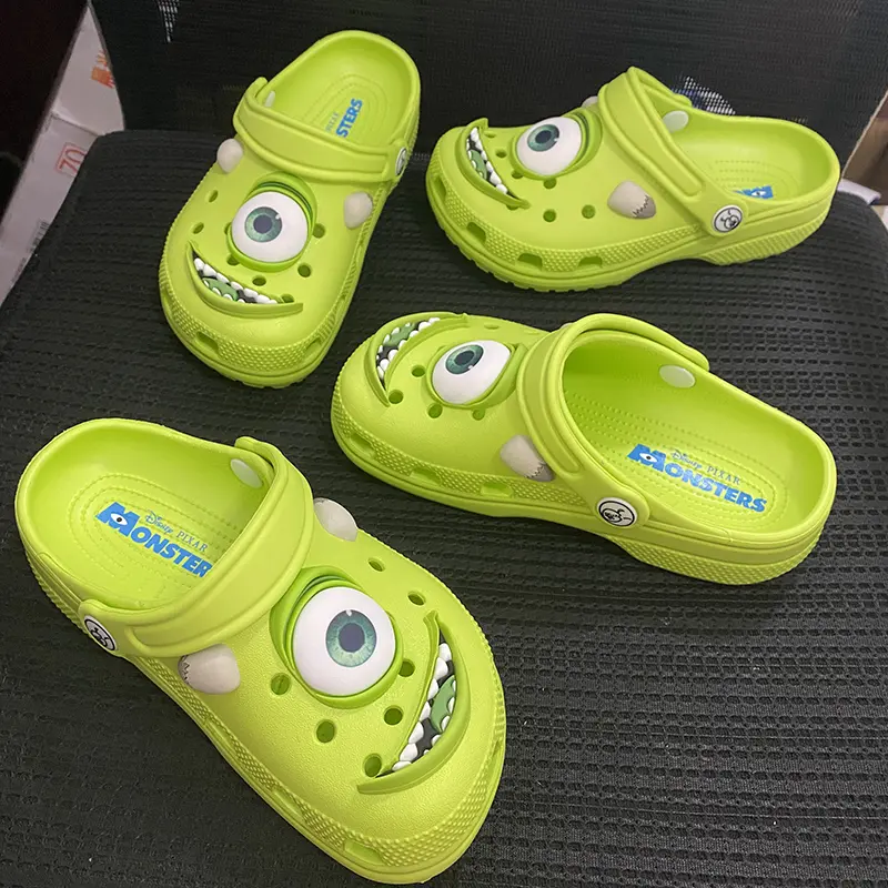 New Cartoon Mike Summer Anti-Slip Outdoor Casual Beach Shoes Monster Big Eyes Hole Slippers Comfortable Breathable Sandals Gifts