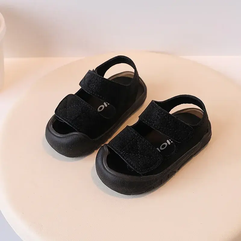 Simple Women's Baby Shoes Anti-collision Soft Bottom Sandals For Boys Ages 1-3 Learning To Walk Beach Shoes