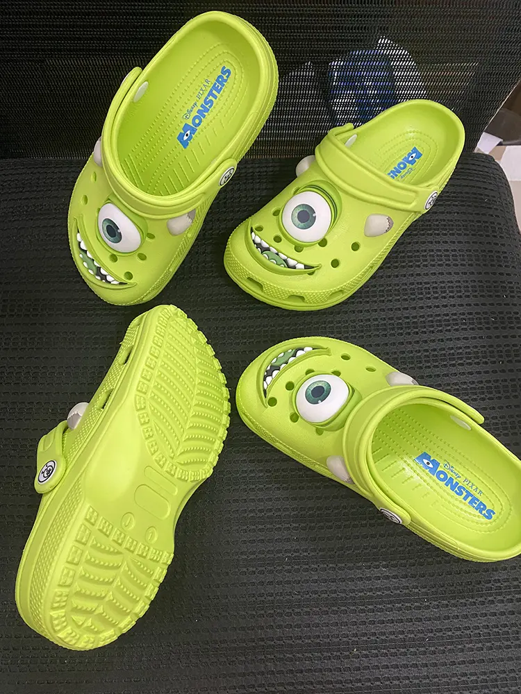 New Cartoon Mike Summer Anti-Slip Outdoor Casual Beach Shoes Monster Big Eyes Hole Slippers Comfortable Breathable Sandals Gifts