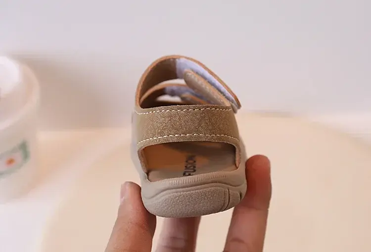 Simple Women's Baby Shoes Anti-collision Soft Bottom Sandals For Boys Ages 1-3 Learning To Walk Beach Shoes