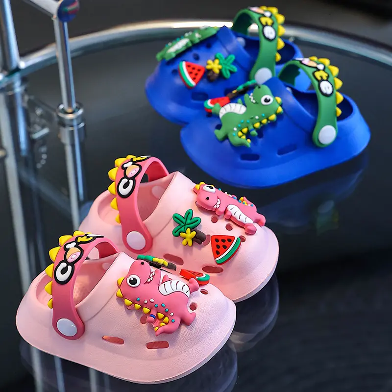 Outdoor Beach Slippers Children's Garden Shoes Trendy Crocodile Soft Sole Sandals For Baby Breathable Non-slip For Indoor