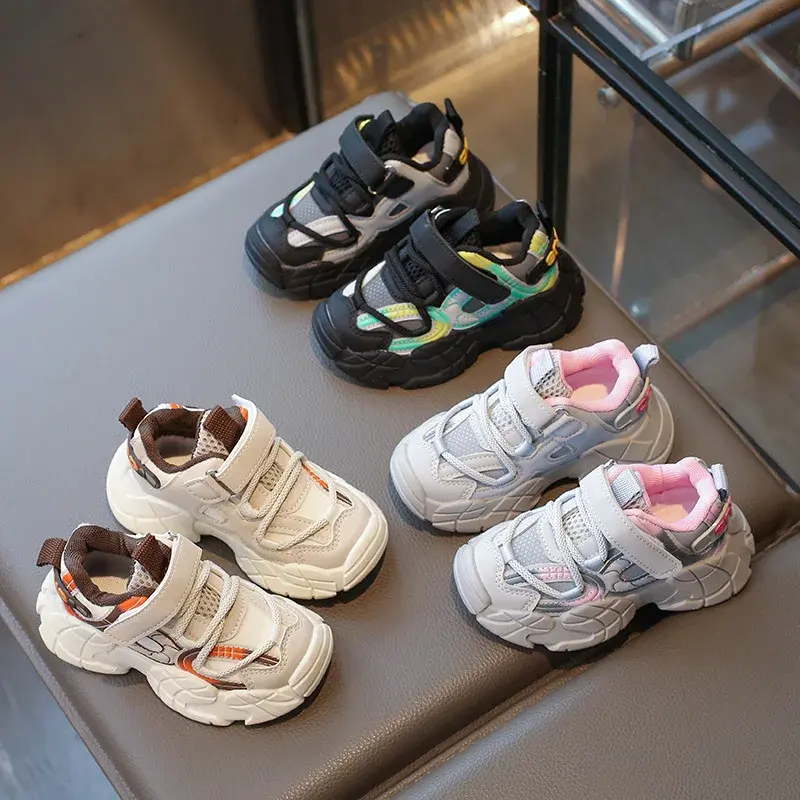 Children Casual Sneakers for Girls Boys 2024 Autumn New Fashion Korean Style Anti-slippery Baby Learning Walking Versatile Shoes