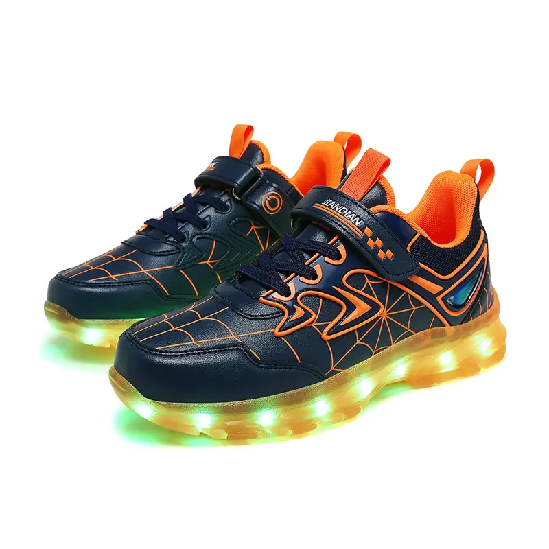 YUNICUS LED Light Shoes Children's Shoes Children's Flyknit Sneakers Boys USB Charging Luminous Shoes