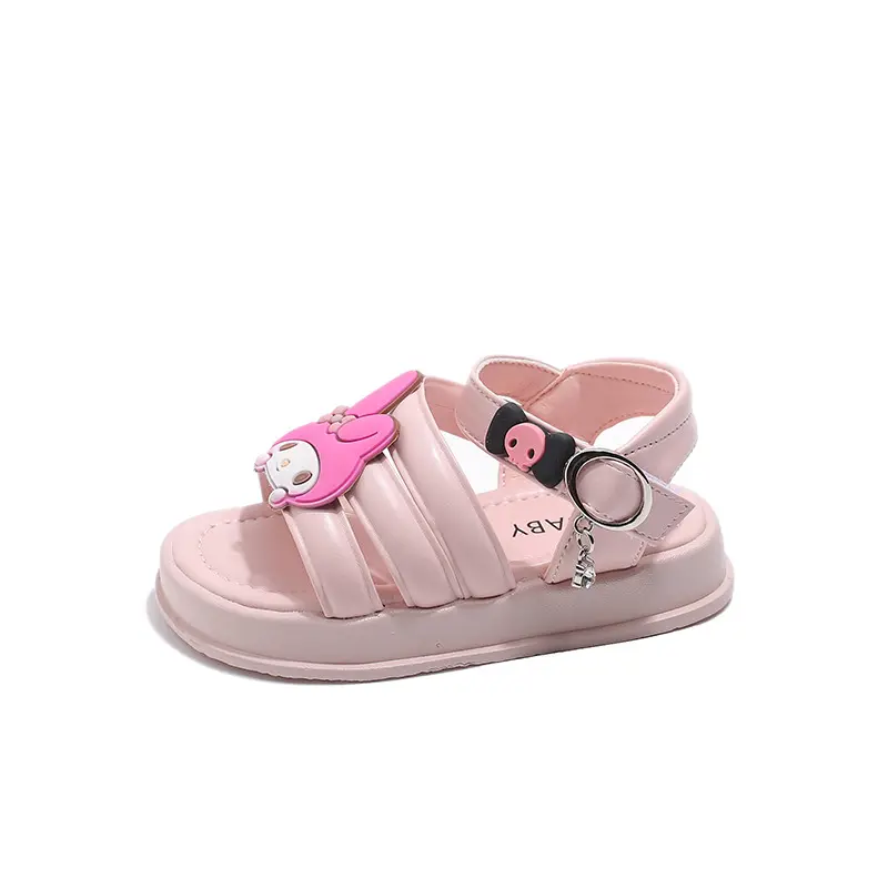 Sanrio  Clogs Summer Women Outdoor Beach Slippers Home Non Slip Cute Kuromi Cartoon Sandals Toe Cap Kawaii Gift
