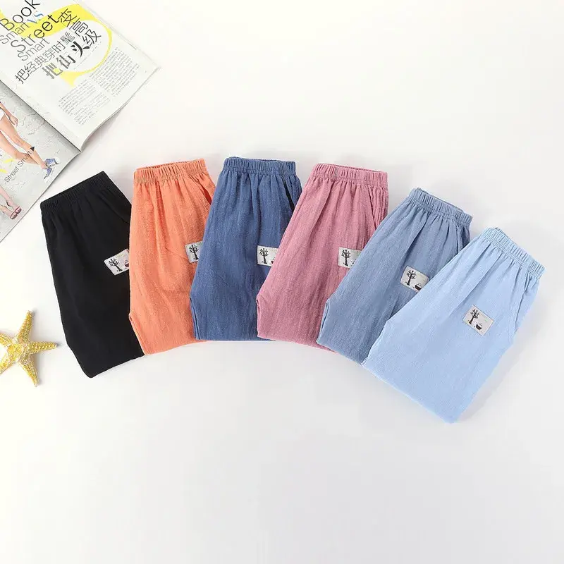 Summer Kids Mosquito-Proof Loose Wide-Leg Pants Airy Lantern Lounge Sleepwear for Boys Girls 2-10Y Comfortable Casual Clothing