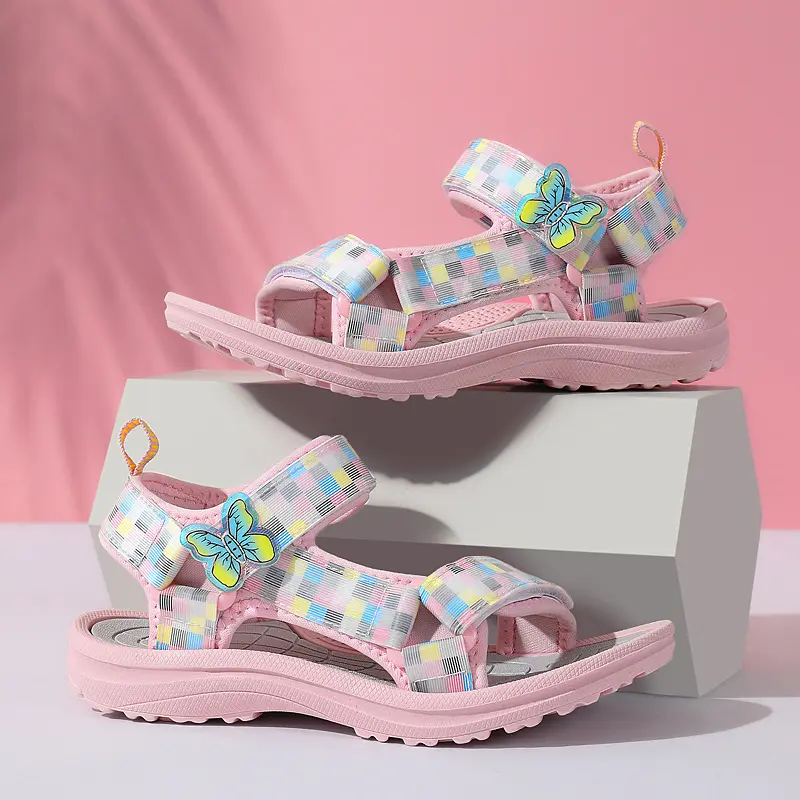 Summer Children Sandals Baby Girls Toddler Soft Non-slip Princess Shoes Baby Cute Pearl Princess Dance  Kids Performance Prop