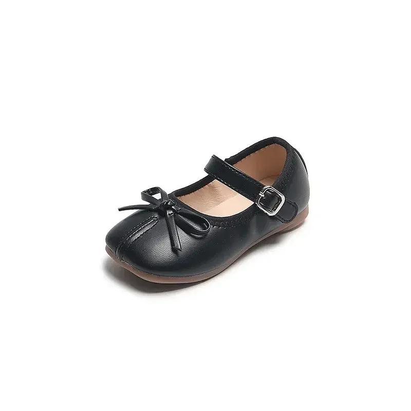 Fashion Mary Janes Shoes For Baby Butterfly Girls Flats Soft Singe Shoes For Kids Girls PU Leather Shoes