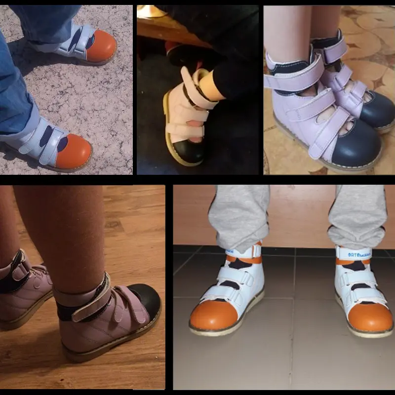Children's Sandal Summer Kids Orthopedic Shoes Toddler Leather Footwear Adjustable Belt Closed Toe Platform 3 To 8 Years Age