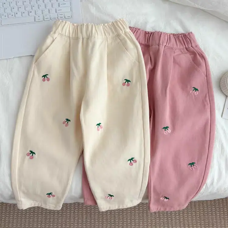 Children's Pants Kids Girls Cute Print Casual Pants