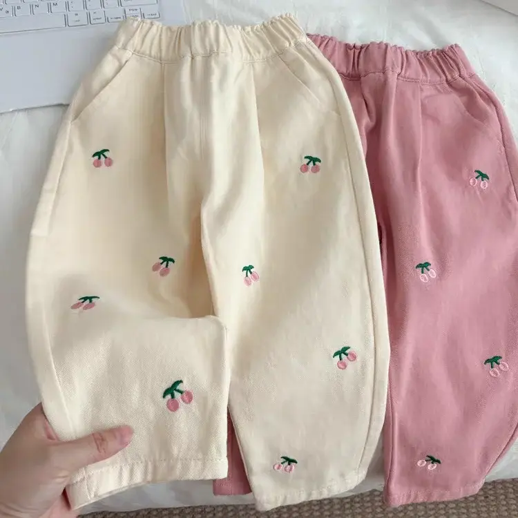 Children's Pants Kids Girls Cute Print Casual Pants
