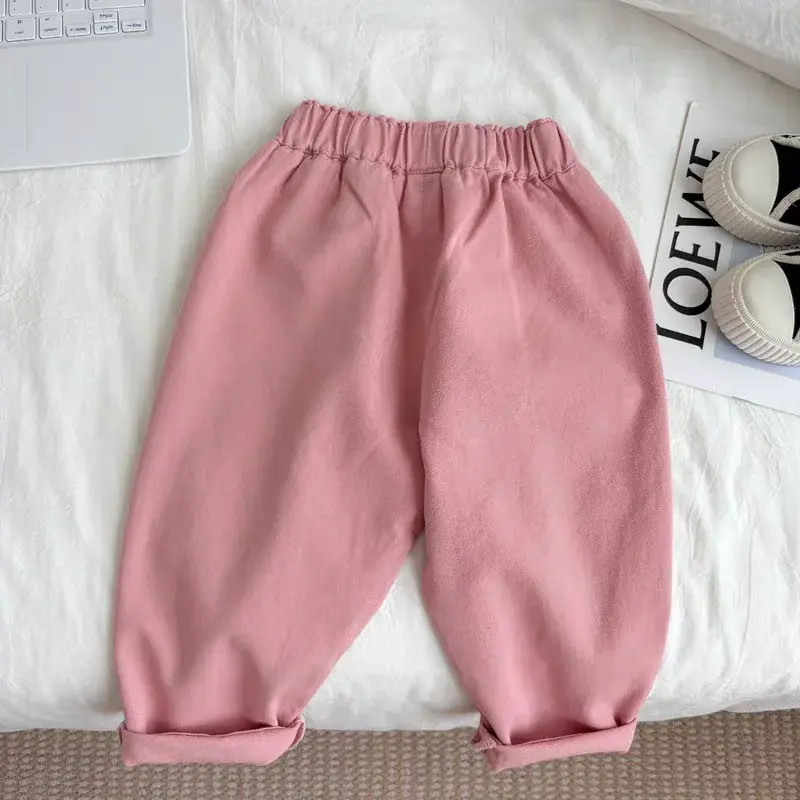 Children's Pants Kids Girls Cute Print Casual Pants