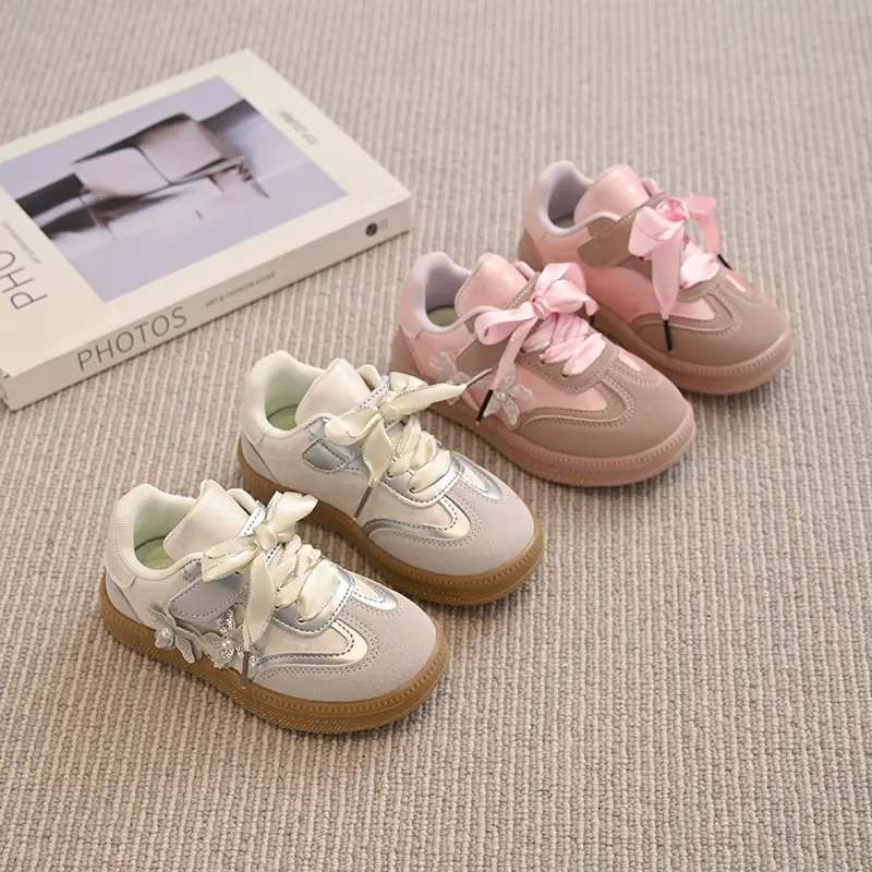 2025 New Children's Fashion Sports Shoes Lightweight Children's Leisure Princess Comfortable Sweet Girl Casual Shoes